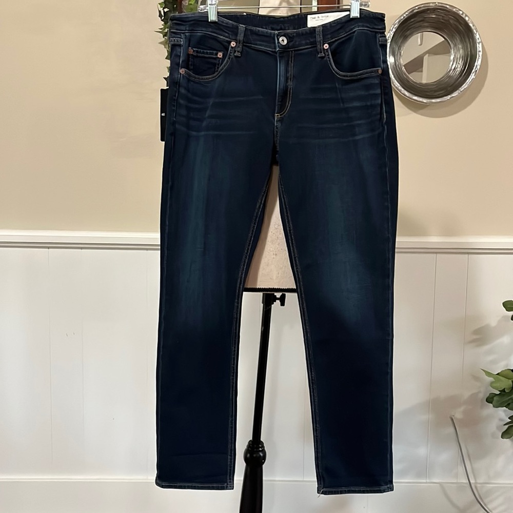 rag & bone Women’s Dark Blue Boyfriend Jeans